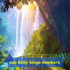 sun daily bingo numbers